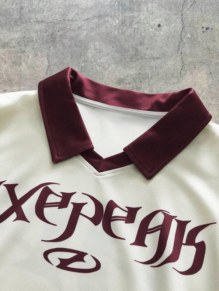 Men’s Oversized Retro Block Jersey Polo
