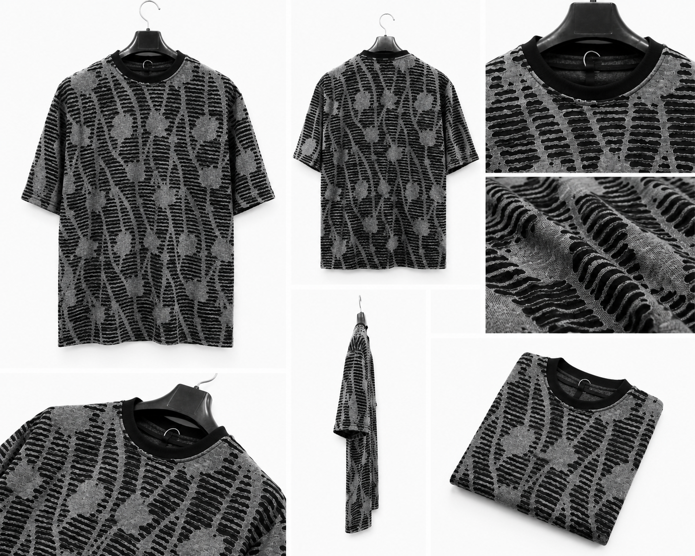 Men's Textured Distressed Drop Tee