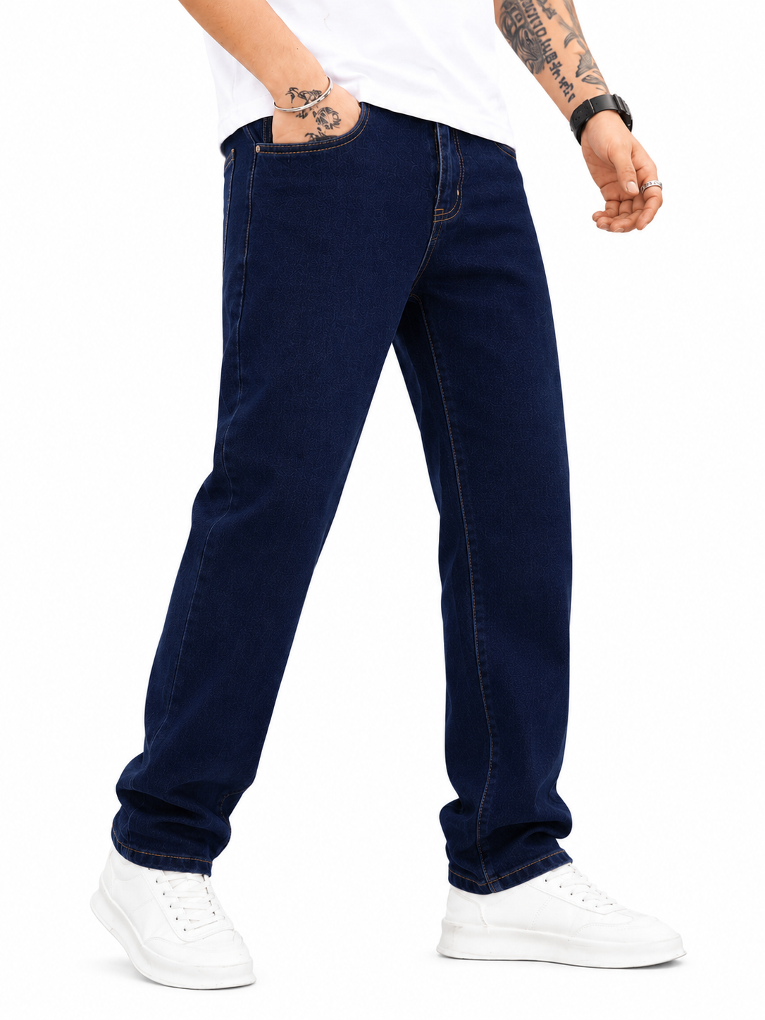 Dark Blue Regular-Fit Jeans