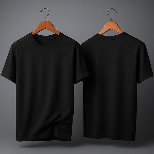 Plain Basic T-Shirt - Plain Black
