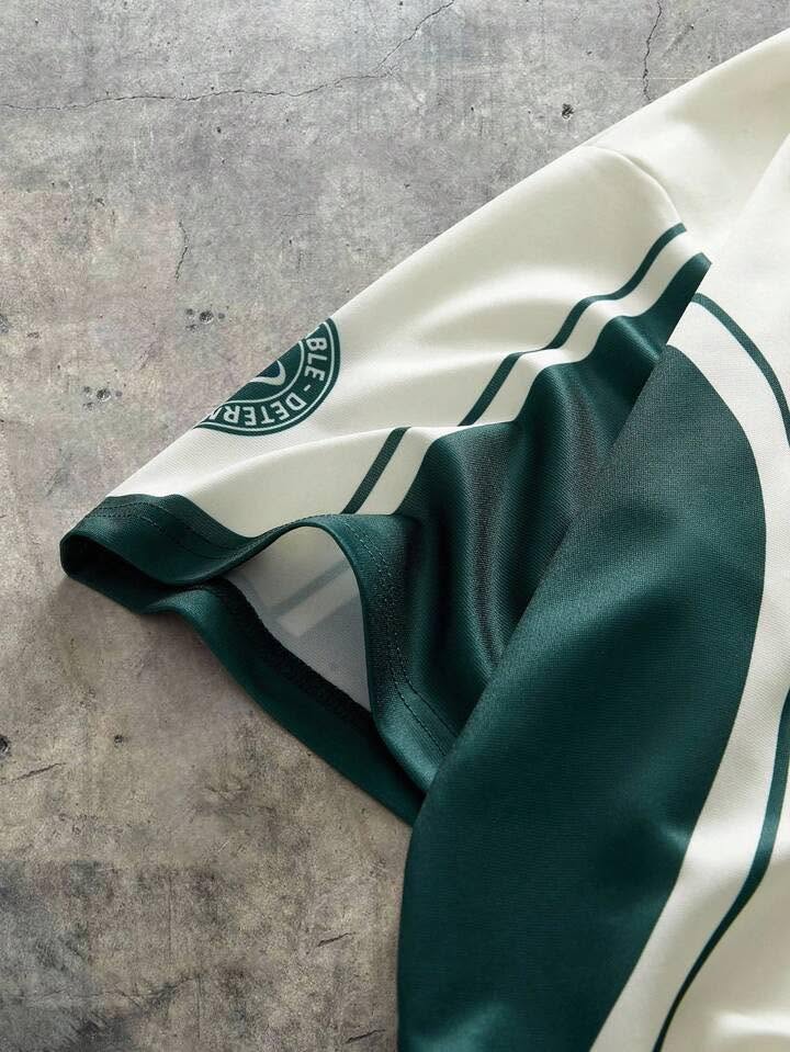 Men’s Oversized Retro Block Jersey Polo