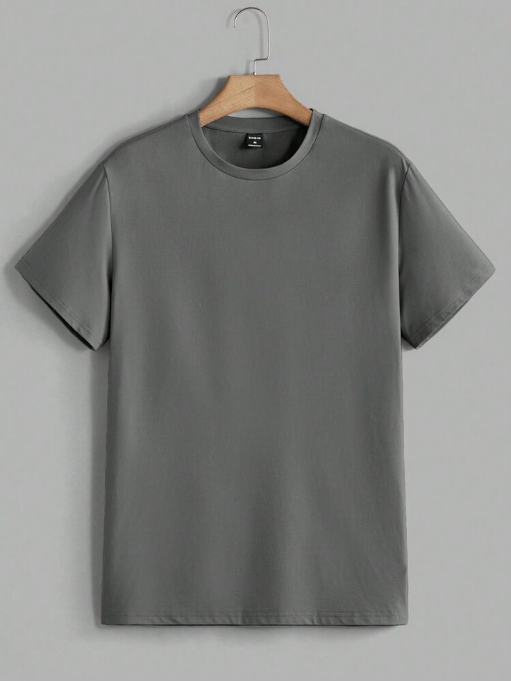 Plain Basic T-Shirt - Light Gray