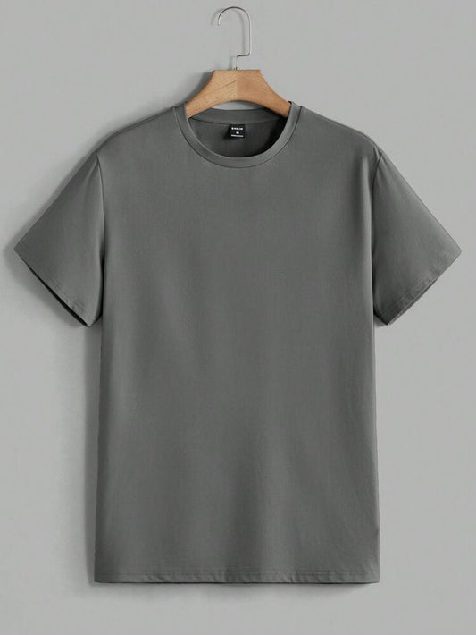 Plain Basic T-Shirt - Light Gray