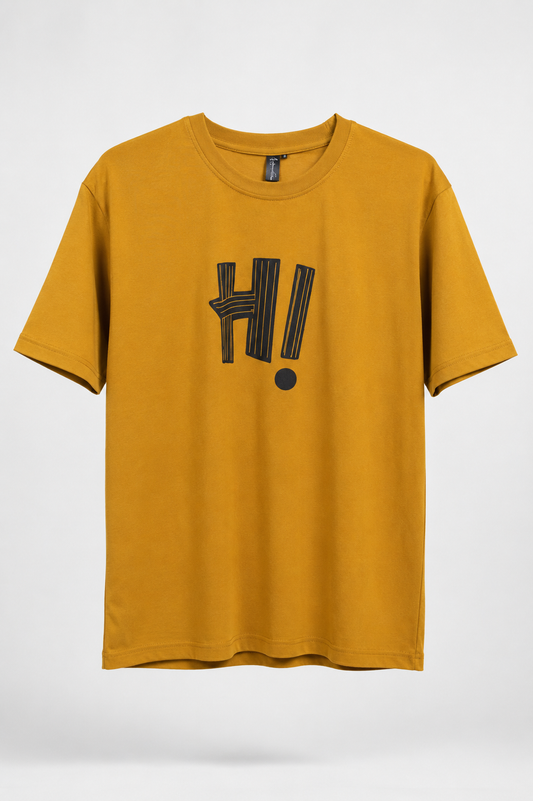 Mustard Yellow Graphic Crewneck Drop