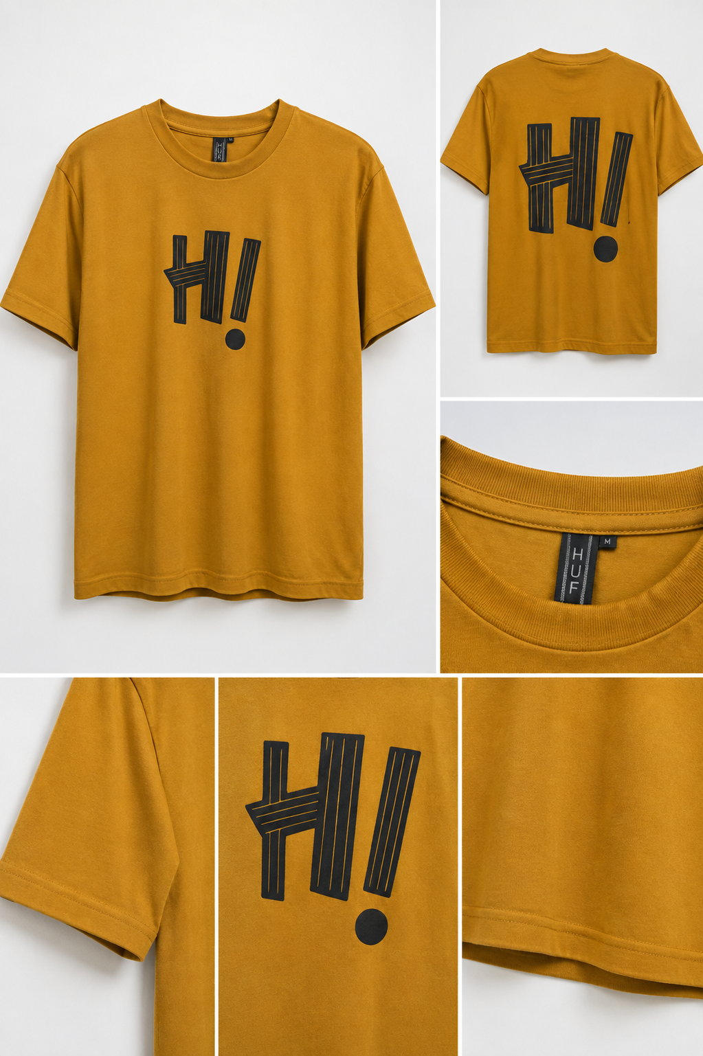 Mustard Yellow Graphic Crewneck Drop