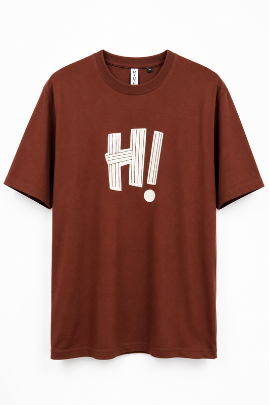 Brown Graphic Crewneck T-Shirt Drop