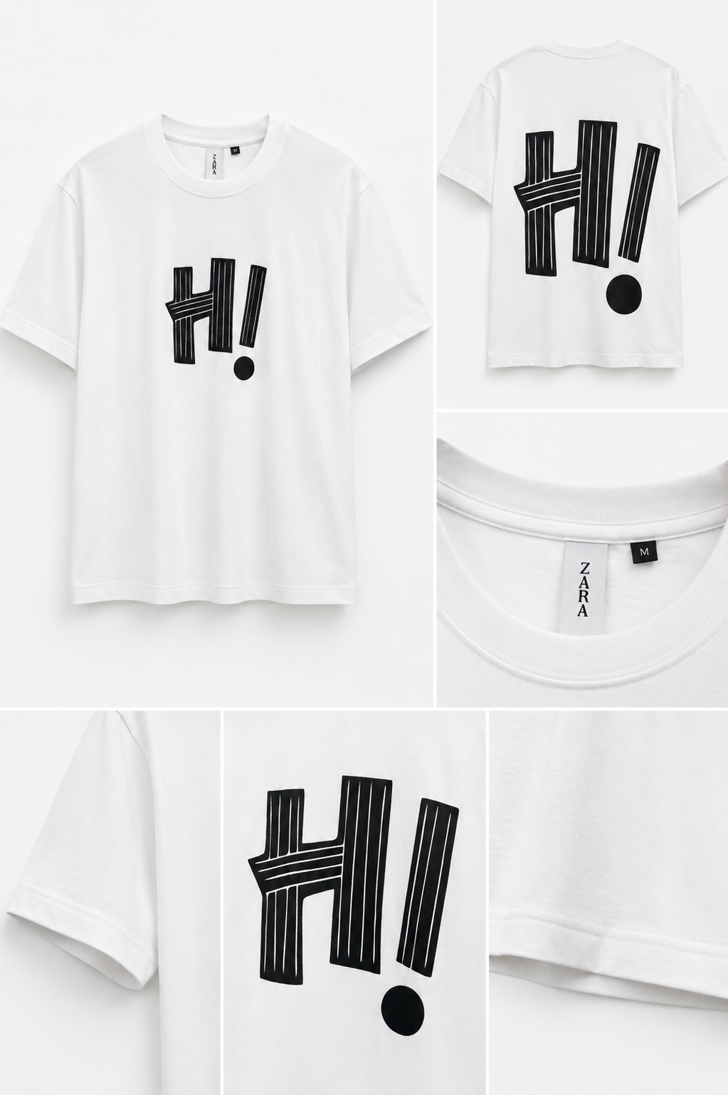 White Graphic Crewneck T-Shirt Drop