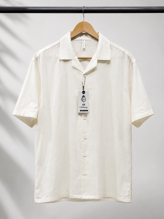 Irish Linen Short-Sleeve Cuban Shirt