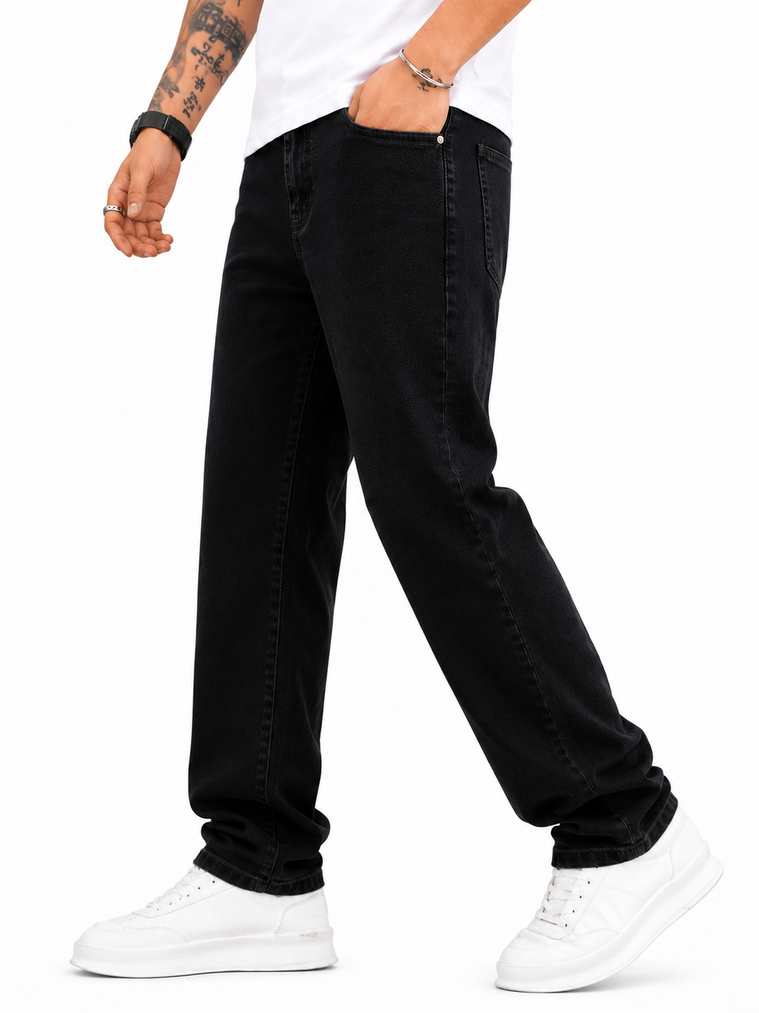 Men’s Plain Black Jeans