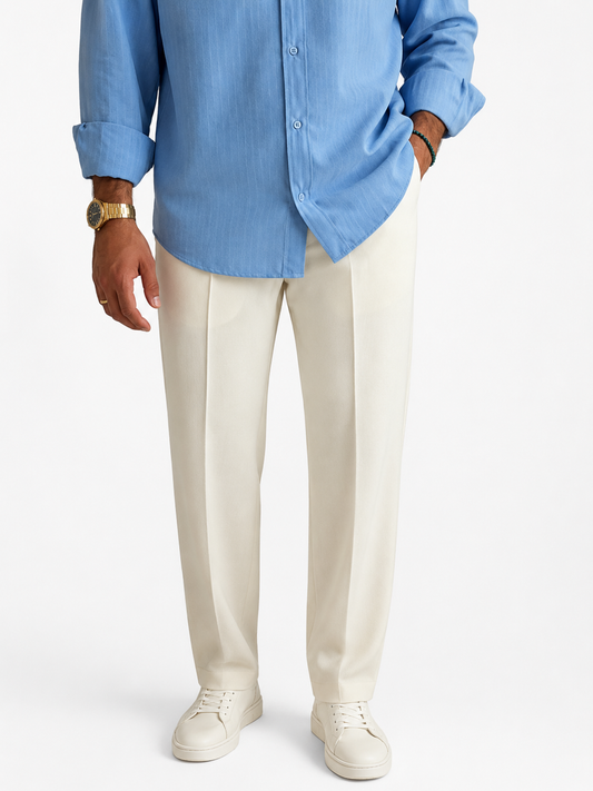 Men’s Premium Off-White Tailored Trousers