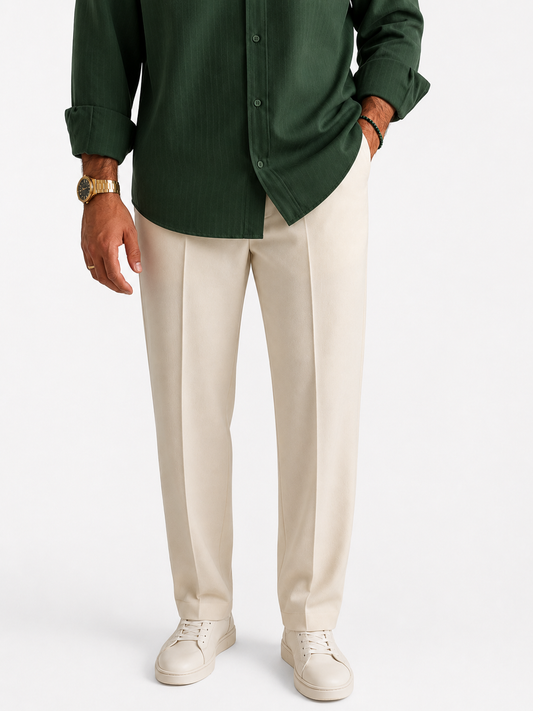 Men’s Premium Beige Tailored Trousers