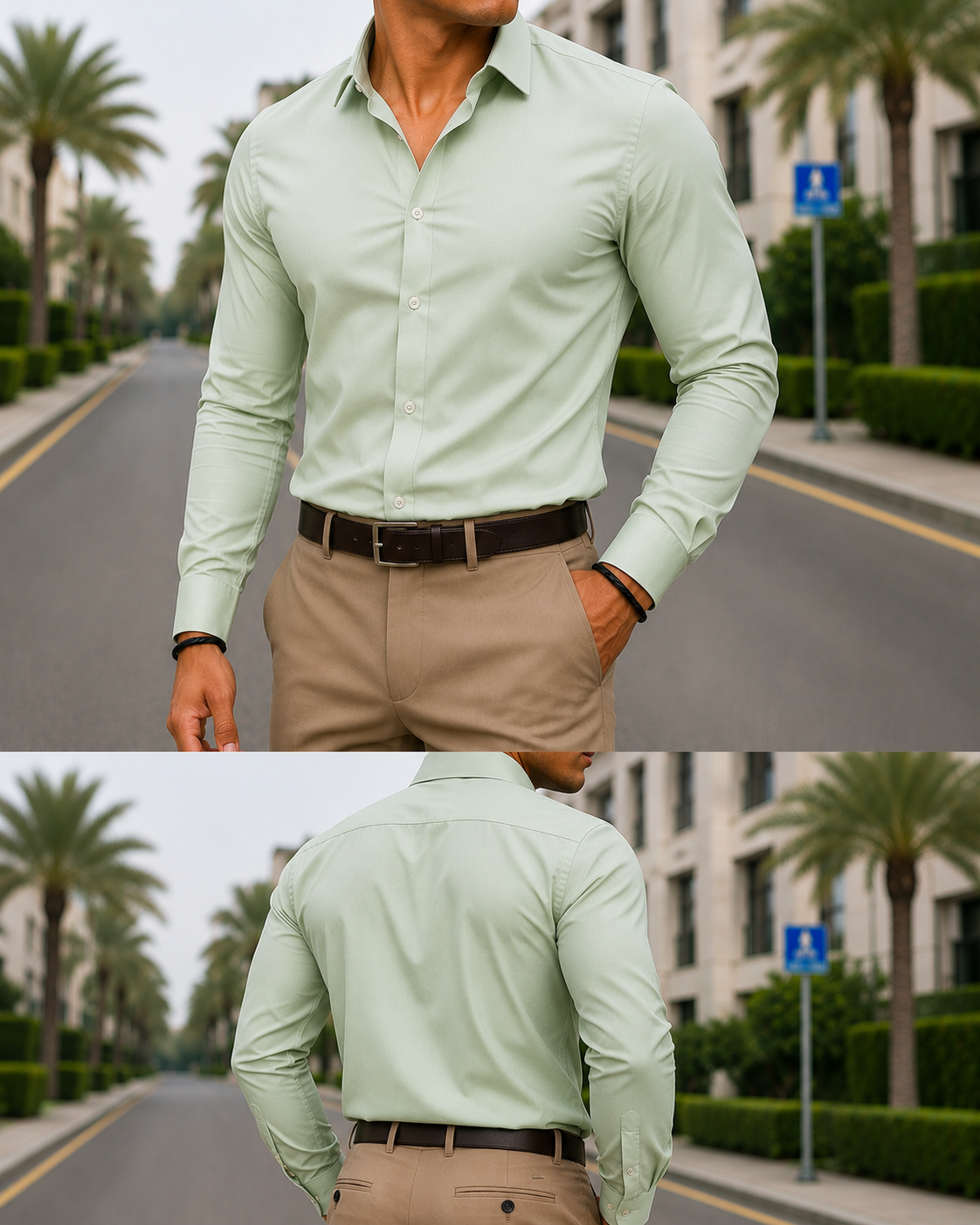 Plain Formal Shirt - Light Green