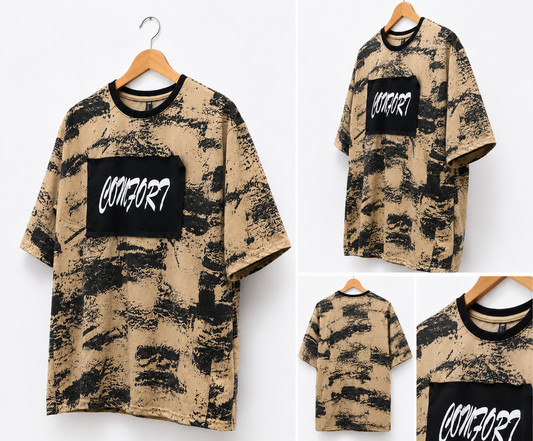 Acid-Wash Drop-Shoulder Tee