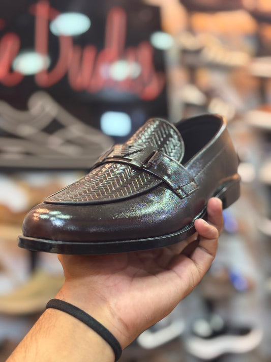 Men’s Premium Woven-Texture Dress Loafers