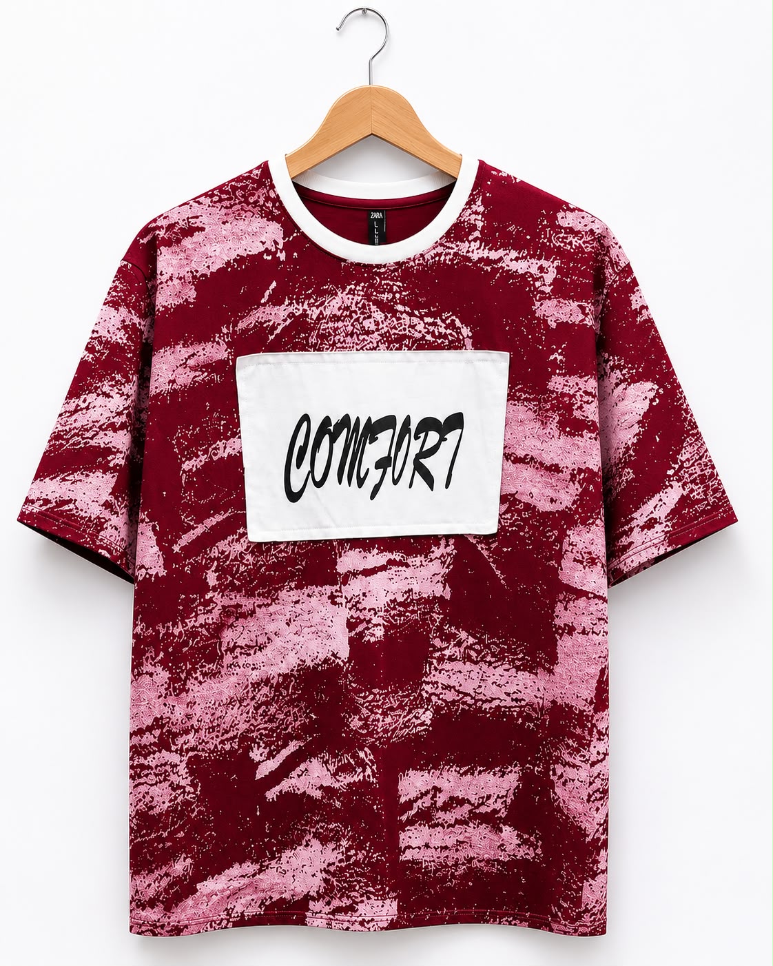 Acid-Wash Drop-Shoulder Tee