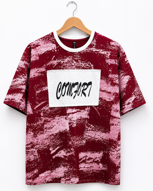 Acid-Wash Drop-Shoulder Tee