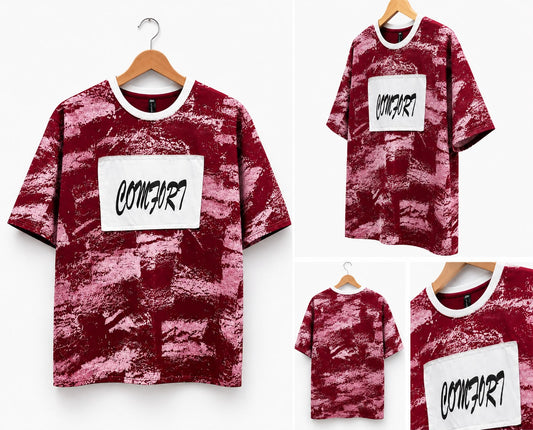 Acid-Wash Drop-Shoulder Tee