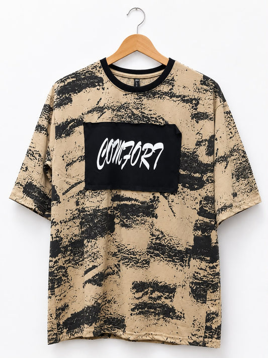 Acid-Wash Drop-Shoulder Tee